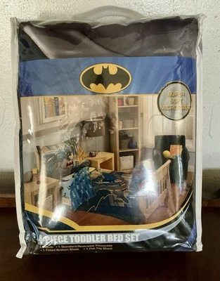 Juego de cama Batman DC 4 piezas para niños pequeños funda de almohada edredón nuevo en paquete Superhéroe Liga de la Justicia Foto 1 de 4