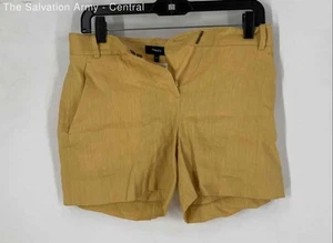 Theory Damen gelb vorne flach Eingrifftaschen klassische Chino Shorts Größe 00 - Bild 1 von 6