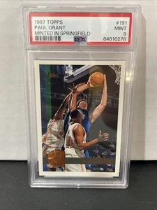 Topps Paul Grant 1997 - PSA 10 - ¡Acuñado en Springfield SP RC novato! POP 1 - Imagen 1 de 2