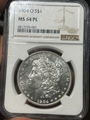 1904 O MS64 PL Proof Like Morgan Silver Dollar $1 NGC Brown Label - Image 1 of 2