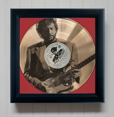 Eric Clapton August Framed Gold Etched LP Shadowbox - Image 1 of 4