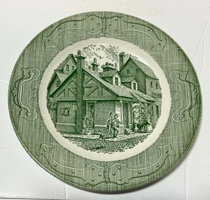 Ein Vintage The Old Curiosity Shop grün 10" Speiseteller Royal USA - Bild 1 von 5
