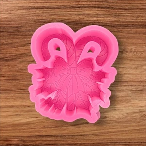 Gekreuzte Zuckerstangen mit Schleife Freshie Form! - Bild 1 von 1