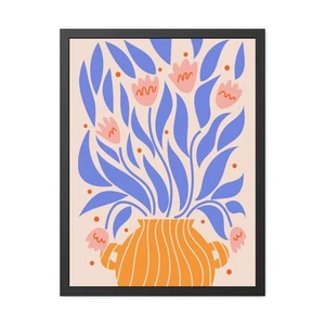 Marinda 1 - Vibrant Floral Framed Poster - Modern Home Decor - Picture 1 of 25