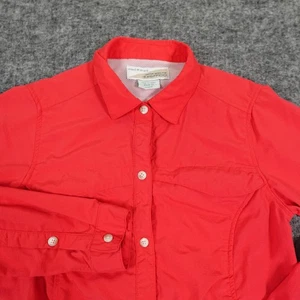 ExOfficio Insect Shield Shirt Womens XS Red Long Sleeve Nylon Hiking Outdoor - Picture 1 of 11