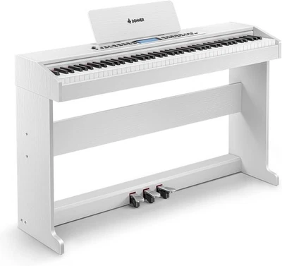 Donner DDP-95 Pianoforte Digitale 88 Tasti Pesati Principianti Wireless Bianco - Immagine 1 di 4