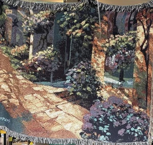 Behrens Villa Cipriani Archway Woven Tapestry 50” x 60” Throw - Picture 1 of 4