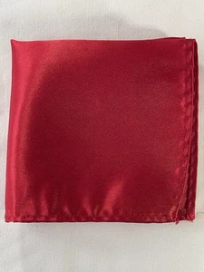 Red satin finish pocket square/handkerchief - Picture 1 of 3