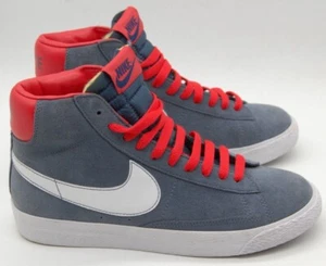 NIKE ORIGINAL BLAZER MID VINTAGE GS 539929 403 LEATHER AI SNEAKERS SHOES Uk5.5 - Picture 1 of 15