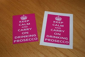 Pegatinas Proscecco Keep Calm and Continuar bebiendo - (Par) - Imagen 1 de 1