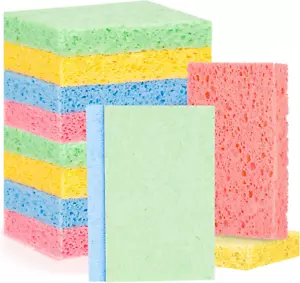 Cellulose Sponges,Heavy Duty Scrub Kitchen Sponge,Clean Tough (12 Pack) - Picture 1 of 7