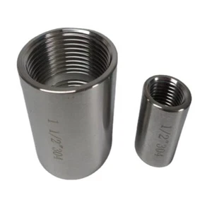 1/8" 1/4" 3/8" 1/2" 3/4" 1" 1-1/2 2" BSPP NPT Female Stainless Coupler Connector - Picture 1 of 2