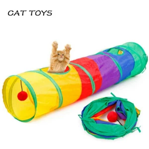 Túnel plegable para gatos combinación gratuita tubo emergente para mascotas plegable gatito juguete de juego - Imagen 1 de 6