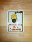 VINTAGE GUINNESS Tin Card  THERE IS NOTHING LIKE A GUINNESS 3 1/8 X 4 /1/4 "
