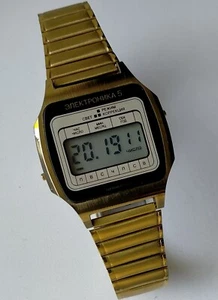 Reloj digital soviético original vintage modelo raro Elektronika 5 29353 NOS años 80 - Imagen 1 de 12