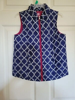 Chaleco de poliéster blanco y azul marino para niñas, talla grande, de Authentic J. Khaki Foto 1 de 4