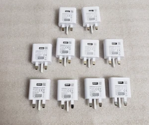 Lot de 10 chargeurs Samsung UK d'origine avec câbles USB - Photo 1 sur 4