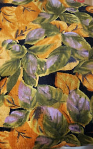 Corduroy Fabric Autum Leaves 4 1/4 Yds Sewing Material Fashion Fabrics 1981 Vtg