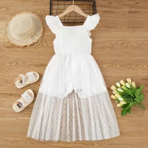 Toddler Baby Girls Dress Jumpsuit Adorable Romper Skirt Festive Clothes Party - Picture 1 of 5
