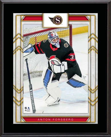 Anton Forsberg Ottawa Senators 10.5" x 13" Sublimated Player Plaque Cover