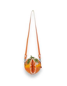 MARY FRANCIS crossbody ORANGE BEADED WOMEN HANDBAG NWT - Picture 1 of 8