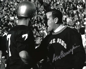 FOTO DE ENTRENADOR 8X10 FIRMADA POR ARA PARSEGHIAN DE NOTRE DAME LUCHANDO IRLANDESA #6 CERTIFICADO DE AUTENTICIDAD - Imagen 1 de 1