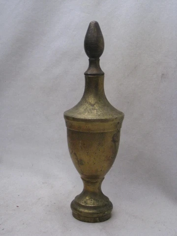 vintage brass finial topper ornamental spacer lamp light andiron ? accent parts Cover