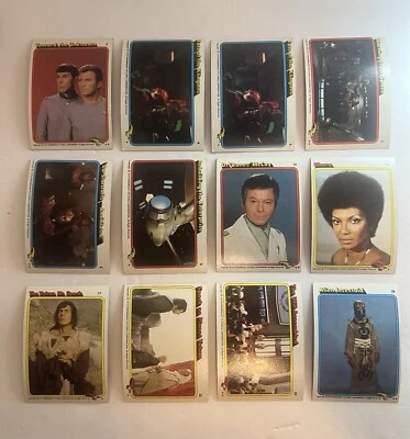 LOTE DE 37 tarjetas coleccionables de películas de Star Trek Topps 1979 c1 Foto 1 de 4