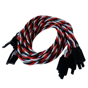 (5) 60CM (~2ft) Twisted 20awg Servo Extension Leads Futaba with Safety Clip - Picture 1 of 1