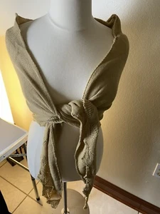 Mode hellbraun einfarbig Schal lässig warm halten Poncho Stricken Baumwolle Schal F - Bild 1 von 5