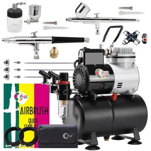 Kit de aerógrafo de doble acción OPHIR 2 compresor de aire con divisor para tatuaje modelo hobby - Imagen 1 de 10