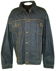 NEW GUESS Jeans USA Made Denim Trucker Blue Jean Jacket Tag Size 2XL Sleeve 36 - Picture 1 of 5