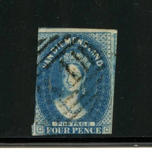 Australien-Tasmanien #6 (A325) Webpapier, Wmk 6, Deep Blue 4p, U, F, CV$145.00 - Bild 1 von 2