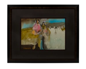 Veloy Vigil (American, 1931-1997) 'Dawn Shoes of Yellow' Watercolor - Picture 1 of 5