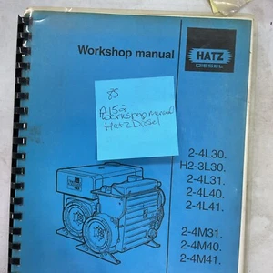 Hatz diesel workshop manual - Picture 1 of 4