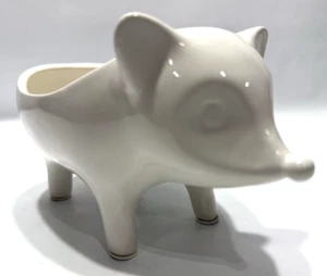 Keramik Biskuit Igel 4 Fuß Übertopf Schmuck Schale Süßigkeiten Schüssel 7"x3,5"x3,75" - Bild 1 von 6