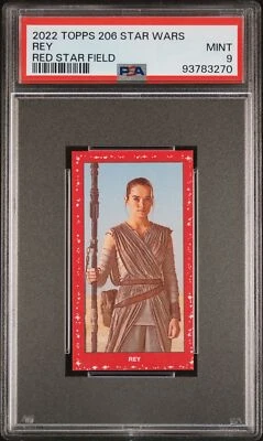 2022 Topps 206 Star Wars Rey Red Star Field SSP PSA 9 POP 2 NONE HIGHER - Image 1 of 2