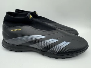 Adidas Predator 24 League Sin Cordones TF Núcleo Negro/Carbono/Dorado - Para hombres Talla 10.5 - Imagen 1 de 11