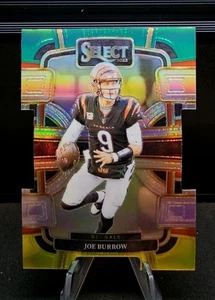 Joe Burrow 2023 Panini Select Concourse Green & Yellow Prizm Die-Cut - Picture 1 of 2