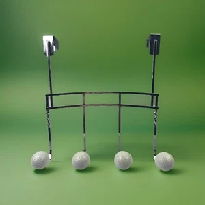 Golf Balls Over the Door 4-Hook Chrome Colored Hooks - Picture 1 of 10