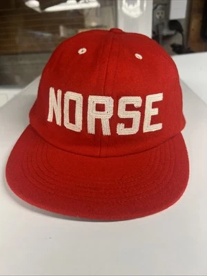 Norse Projects Wool 6 Panel Fitted Cap Size Small Medium Red - Image 1 of 4