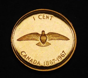 1967 1¢ bankfrisch PP wie Münze in Prägestätte Cellophan - fantastisch, geringe Auflage - Bild 1 von 2