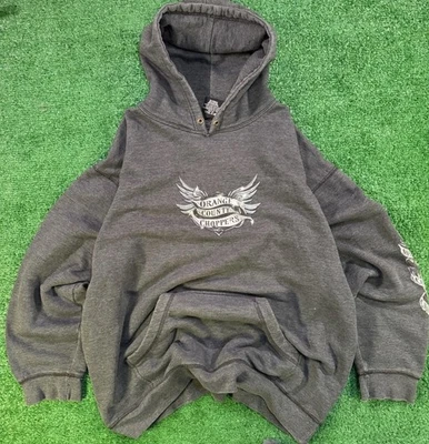 Orange County Choppers Sudadera con Capucha con Gráfico en la Manga Gris Talla XXL Rara De Colección Foto 1 de 4