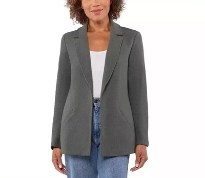 Matty M Women's Knit Boyfriend Blazer, Dark Sage, Medium - Image 1 of 3