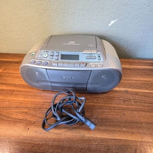 Sony CFD-S01 Radio CD AM/FM Cassette Grabadora (Probada y Funciona) con Cable de Alimentación leer - Imagen 1 de 4