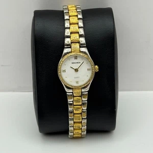 20mm Working Ladies Sekonda Two Tone White Dial Japan Quartz Watch 6.75 Inches - Picture 1 of 13