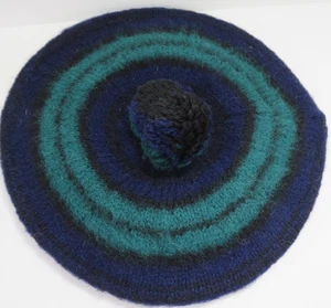 Black Watch Tartan Tam Hut 100 % Wolle kariert marine grün Schottland Bommel - Bild 1 von 6