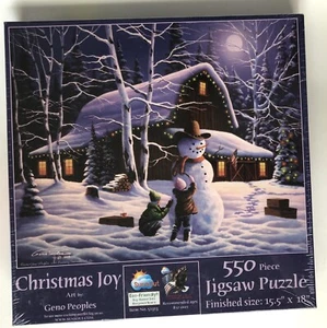 NEW A 550 Piece Jigsaw PUZZLE BY Geno Peoples - CHRISTMAS JOY - Picture 1 of 3