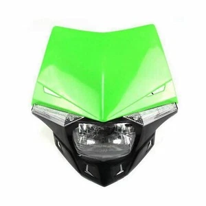 New Green Universal Motorcycle MX Headlight Led Light Dirt Pit Bike pro ATV QUA - Bild 1 von 3