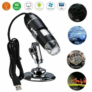 1000X USB Digital Microscope Biological Endoscope Magnifier Camera with Stand - Picture 1 of 12